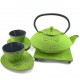 Green Dragonfly Cast Iron tea set