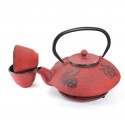 Red Cast Iron Tea Set